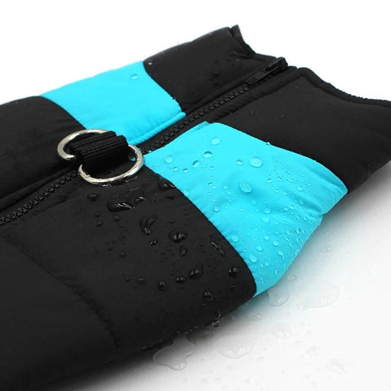 Winter Warm Dog Clothes Waterproof Pet Dog Puppy Vest Jacket Pet Padded Vest Back Zipper Jacket Coat For Small Medium Large Dogs