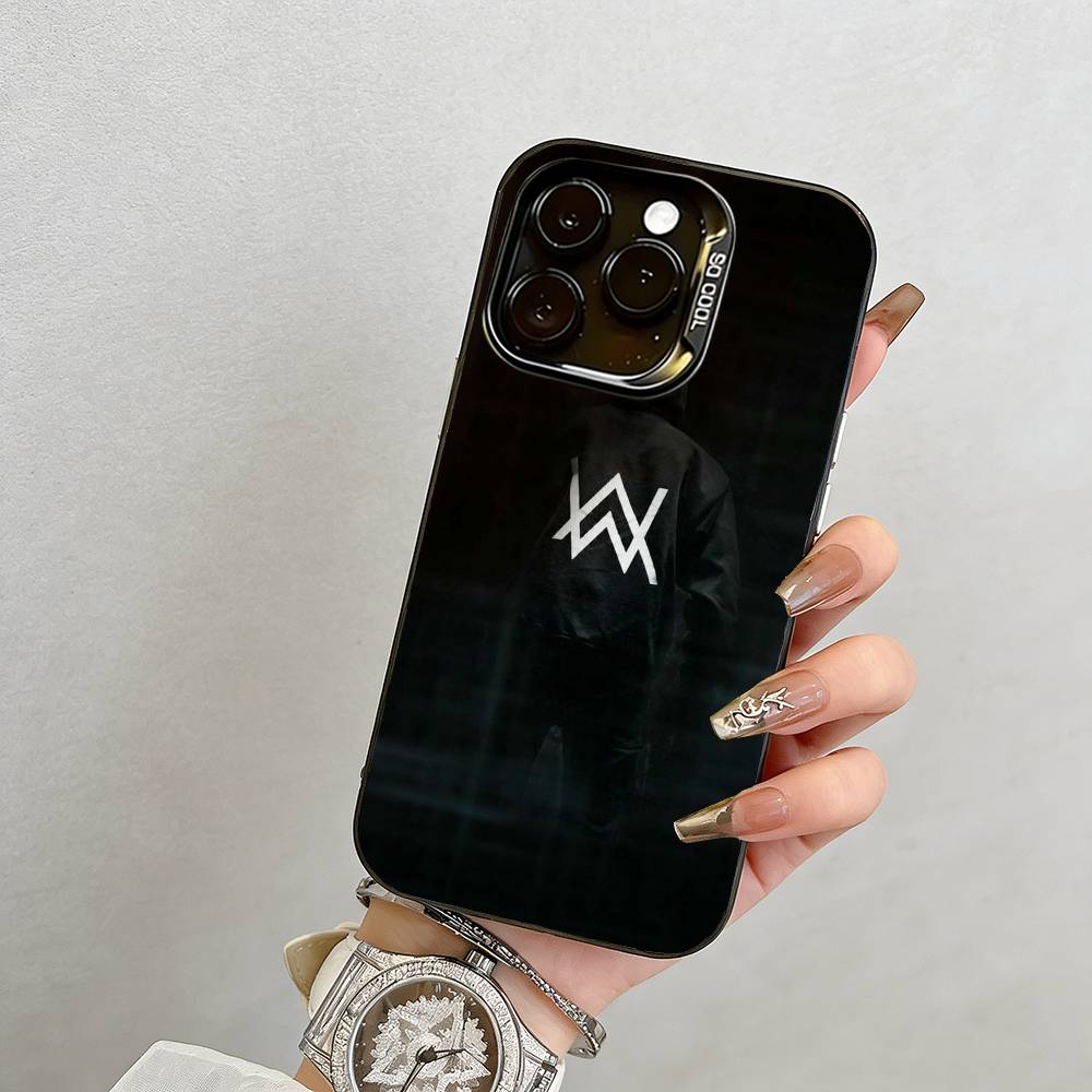 alan walker Phone Case For iPhone 17,16,15,14,13,12,11 Plus,Pro Max,XS,Colored Silver Plated Inside Cover