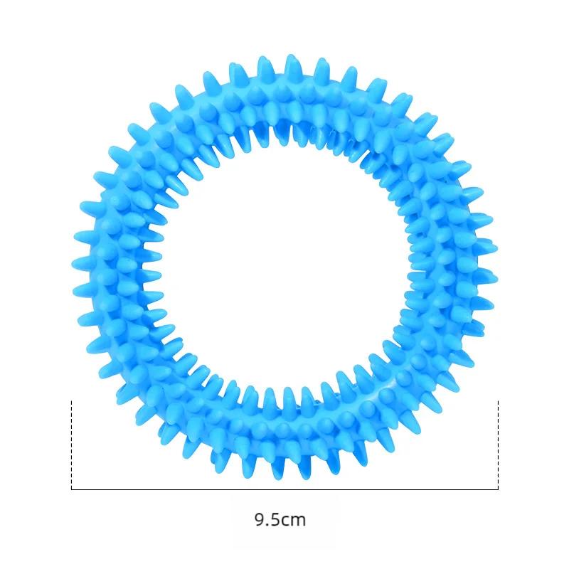Interactive Pet Supply Toy Dog Toys Training Flying Discs Pet Ring Spiky Circle Bite-Chew Molar Cleaning Tooth Pet Supplies
