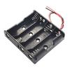 4 AA Battery Holder with Wire Leads (2-Pack), 6V Battery Storage Case with Bottom Screw Hole, 4 X 1.5V AA Cell Holder for DIY Electronics Projects