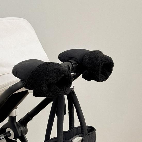 Luvas de Carrinho de Inverno Impermeáveis Quentes Manguito de Mão para Clima Frio à Prova de Vento Universais Mitones com Forro de Pelúcia para Bebê Pais Passeios Compras