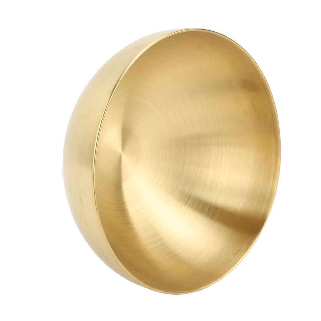 Salad Bowl Stainless Steel Mixing Bowls Double Walled Insulation Dustproof Round Bowl for Home Restaurant Camping