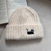 Autumn and winter thickened warm ear protection versatile big head circumference knitted cold hat girl