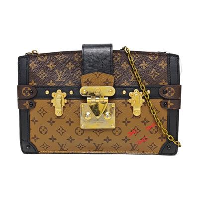 [Usato] Borsa a Mano Bauletto Classica Tela Monogramma Con Tracolla Rimovibile Tela Rivestita e Bordi in Pelle di Vitello Scatola Morbida Piccola Quadrata - Molto Buono #5FML51