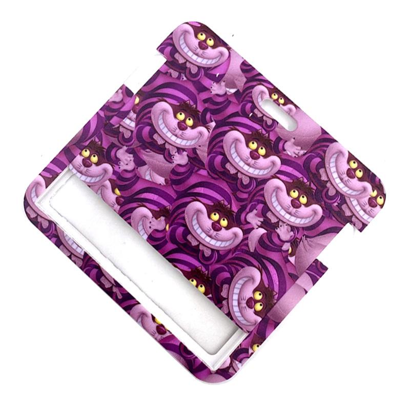 Alice in Wonderland Cat Anime Lanyard Badge Holder ID Card Lanyards Mobile Phone Rope Key Lanyard Neck Straps Keychain Key Ring