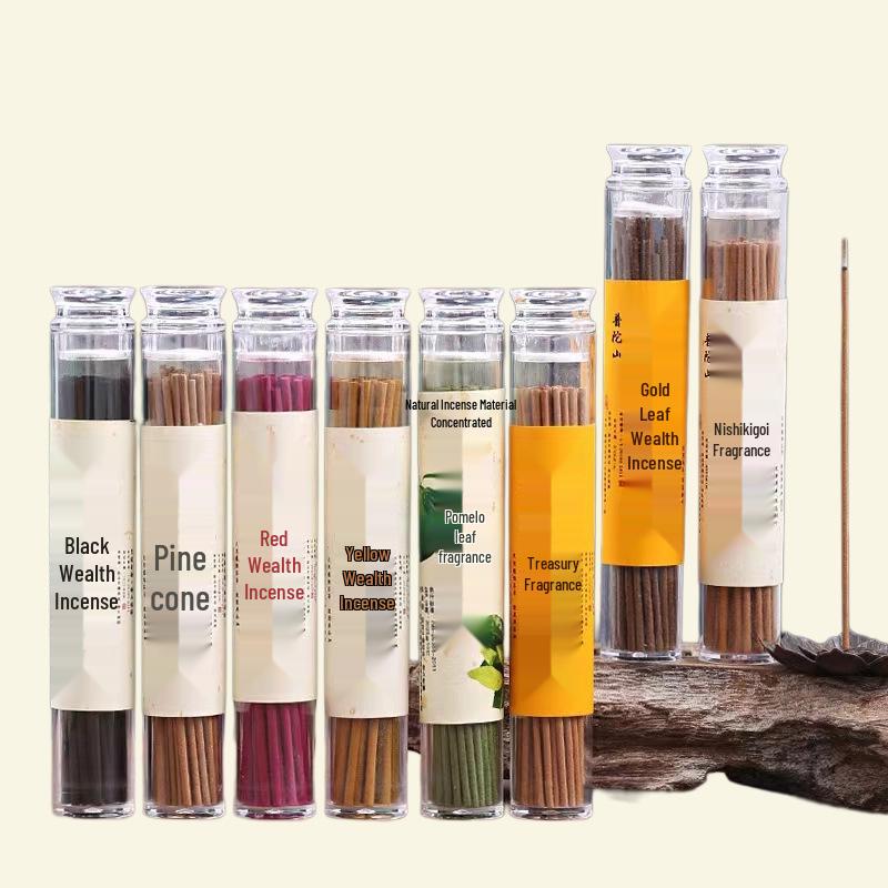 Pine Cone Incense: Red, Black, Yellow Wealth Scents, Treasury, Classic Woody, Worship, Zen Incense for Home Use 10.5cm Black Wealth Incense [10g 30 sticks]