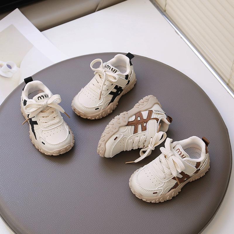 Children's sports shoes, popular spring and autumn models, boys' German training shoes, genuine leather, breathable, soft-soled, Forrest Gump shoes,