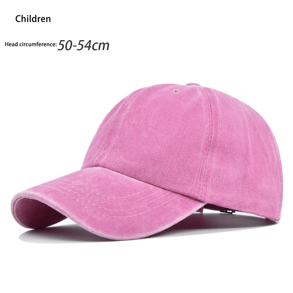 New Solid Children Summer Cap Women Ponytail Baseball Cap Hats Men Baseball Cap Cotton Outdoor Simple Vintage Visor Casual Cap