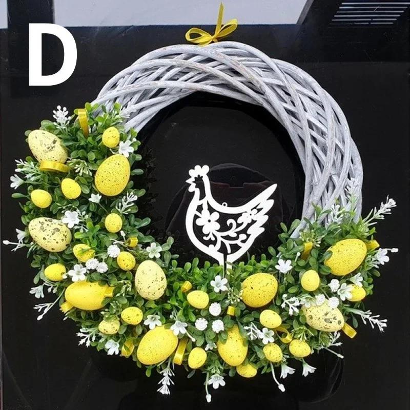 New Garland Door Hanging Decoration Spring Bunny Egg Butterfly Garland Home Garden Easter Party Decoration Garland