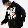 Y2K Gothic Skull Sweatshirt Oversized Hoodie Men's Autumn Zipper Jacket Top Men's 90s