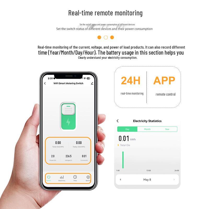 Smart WiFi Circuit Breaker with Voltage Protection and App Control