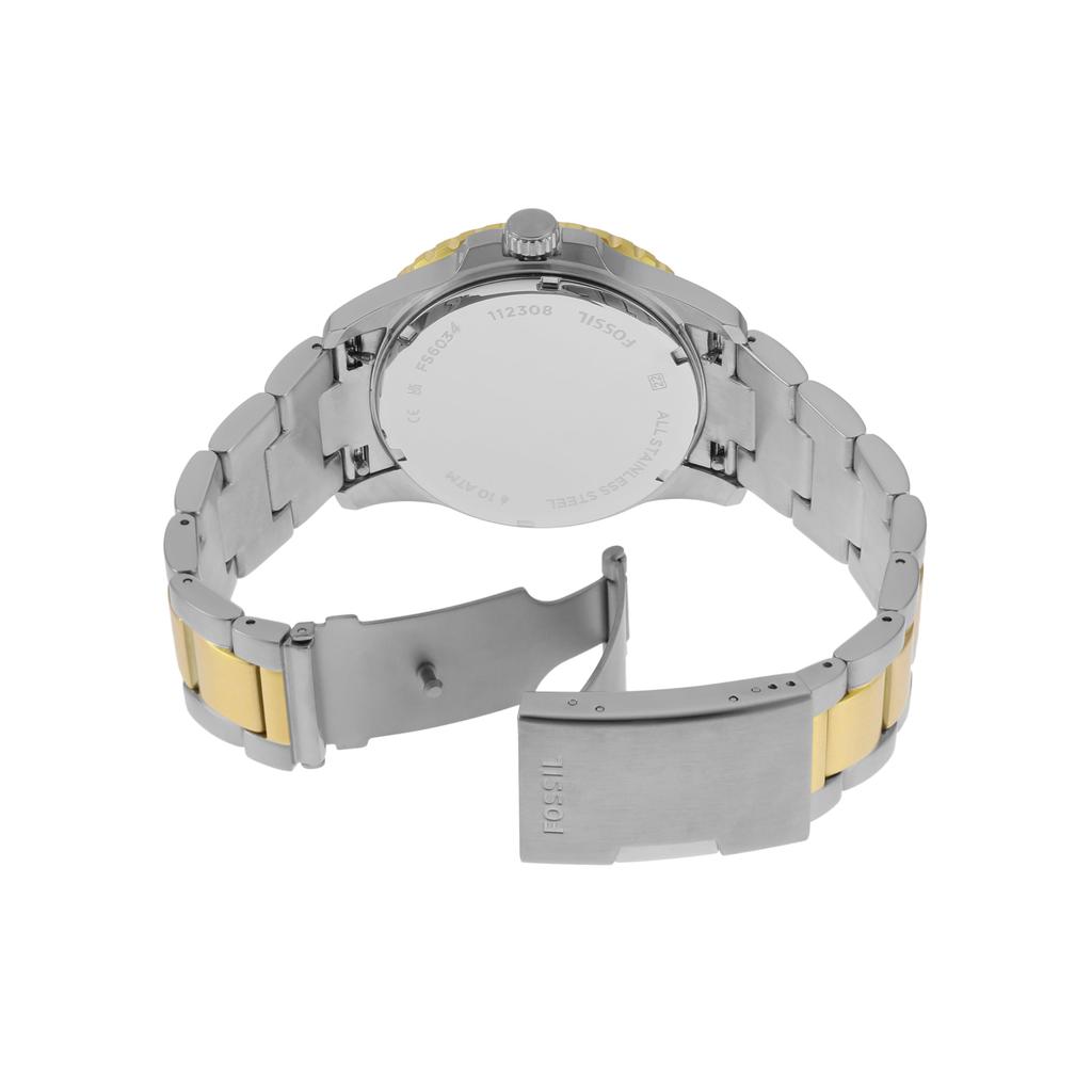 FOSSIL BLUE DIVE Date Stainless Steel Watch Three-Hand Two-Tone