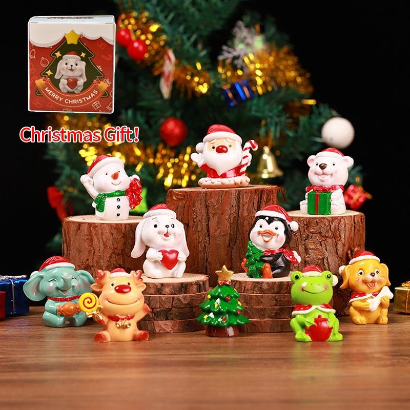Micro Landscape Christmas Desktop Ornaments New Year Navidad Gifts Room Car Decoration Christmas Party Festival Supplies