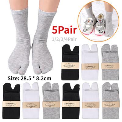 1-5 párů Ponožky na dva prsty v japonském stylu Unisex ponožky do dřeváků Polyesterové ponožky s oddělenými prsty Kimono Žabky Sandály Ponožky s oddělenými prsty