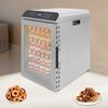 12-Trays Stainless Steel Food Dryer,Silver Rectangular Food Dehydrator Machine 42*31*46.5cm for Dry Nuts,Fruits