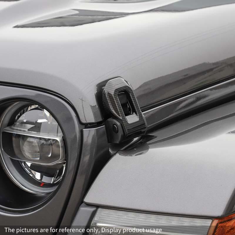  Fit For Jeep Wrangler JL For JT Gladiator 2018 Up ABS Front Engine Hood Ornament Decoration Cover Protective Sticker Car Exterior Accessories