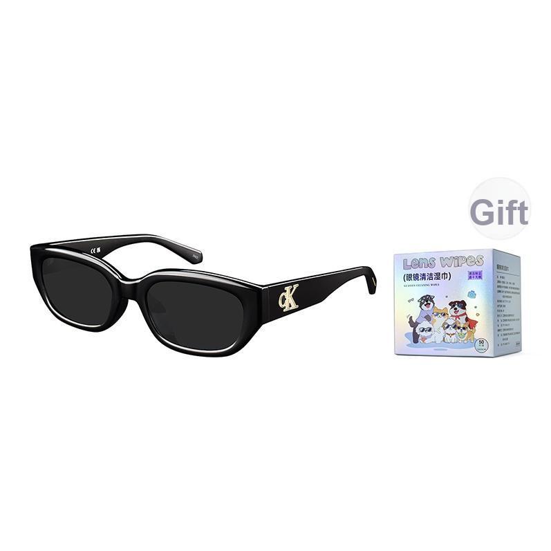 Calvin Klein Occhiali da sole Cat Eye con Grado Regolabile Occhiali da sole da donna Nero CKJ24638SLB-001