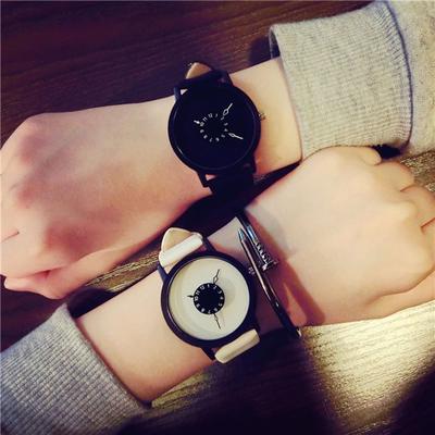 Modeliebhaber Herren Damen Lederband Quarz Analog Armbanduhr