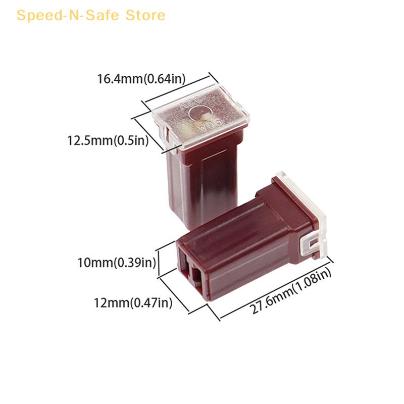 5-Piece Mini Square Fuse Set (20A, 30A, 40A, 50A, 60A) – Automotive Car Fuse Kit With Plastic Storage Box