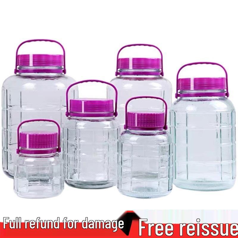 Sparkling Wine Glass Jar - Large Mouth Household Container, Perfect for Pickling, Kimchi, and Sealed Storage