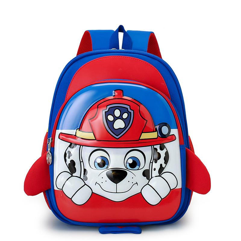 Wangwang Team Schoolbag Children S Schoolbag Cartoon Cute Boys And Girls Backpack Light Weight Kindergarten Schoolbag Small красный