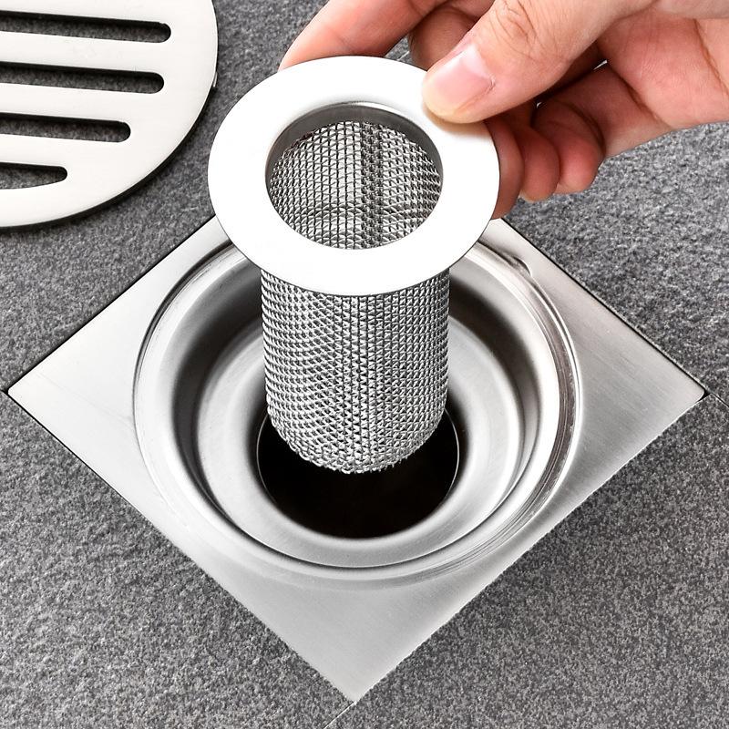 Filtro per Scarico a Pavimento Rete in Acciaio Inox Filtro per Lavello da Cucina Raccogli Capelli Tappo per Vasca da Bagno Rete Anti-intasamento per Doccia Filtro Scarichi