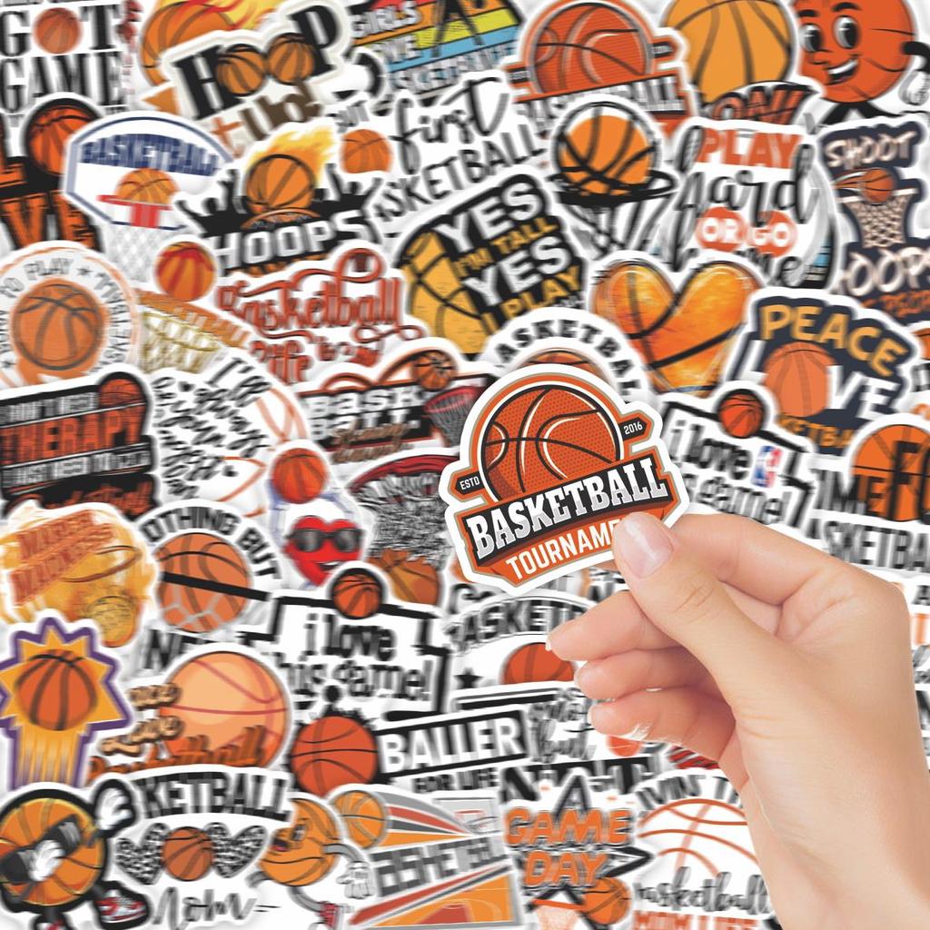 50 Basketball Graffiti Sticker Sheets: Waterproof PVC for Luggage, Notebooks, Phones, and Computers