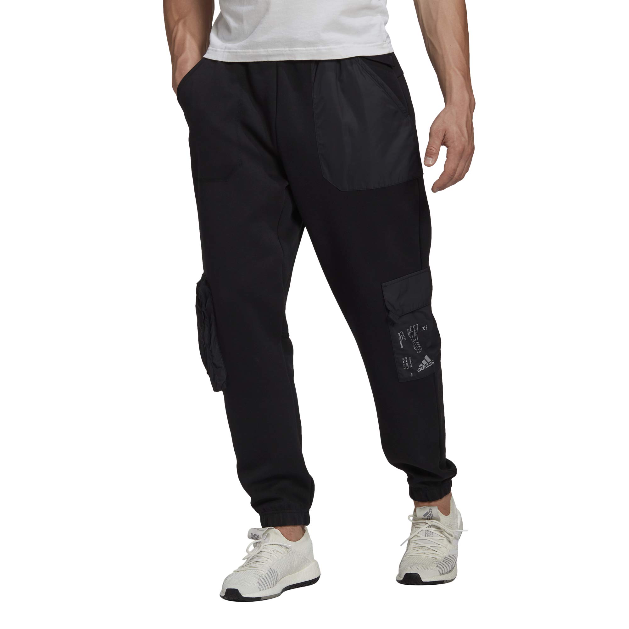 

Adidas Модные универсальные зауженные брюки-карго мужские низы черного цвета FR7196 XS