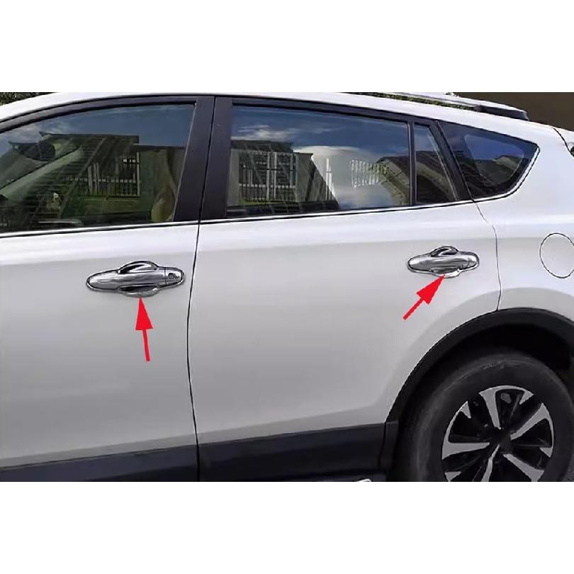 Car Accessories Fit for Toyota RAV4 2013-2018 Exterior Chrome ABS Door Bowl Handle Cover Trim 8PCS