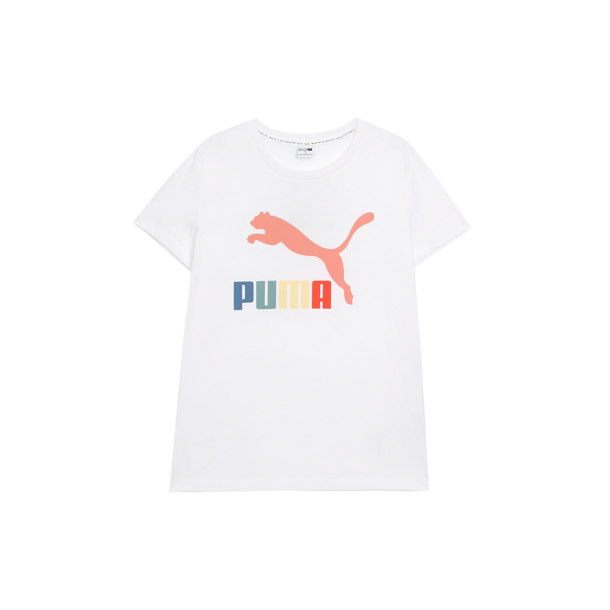 

PUMA Casual Round Neck с коротким рукавом и логотипом Женские топы Белый 536349-02 L
