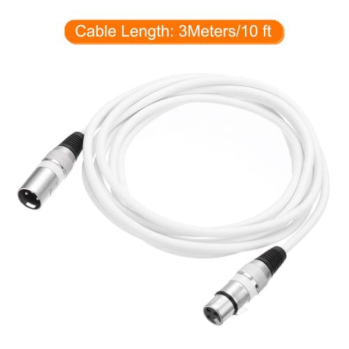 uxcell XLR Female To XLR Male Cable, 5ft XLR To XLR Microphone Cable, Audio Adapter Cord for Preamp/Speaker System, White