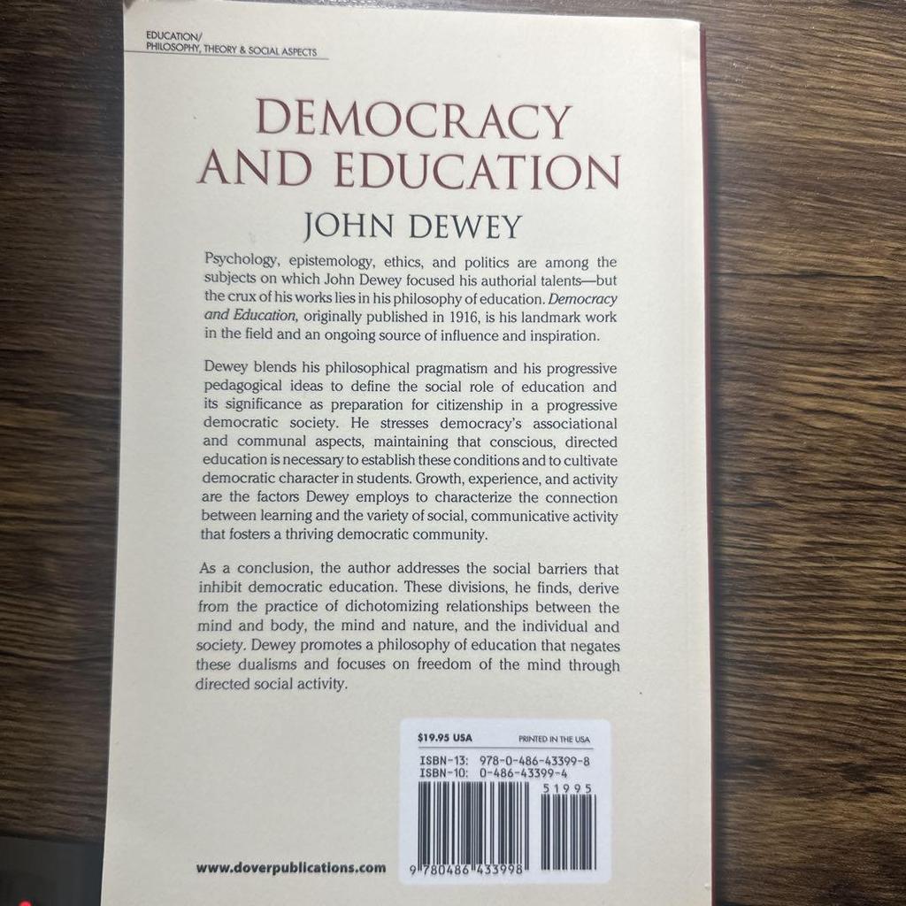 [USED] Democracy and Education