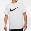 Nike Swoosh Logo Print Knit Crew Neck Short Sleeve T-Shirt Men Tops White DB5858-100