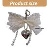 Pearls and Bowknot Embellished Keychain Elegant Bowknot Pearls Keychain Colorful Bowknot Pendant for Bags and Phones