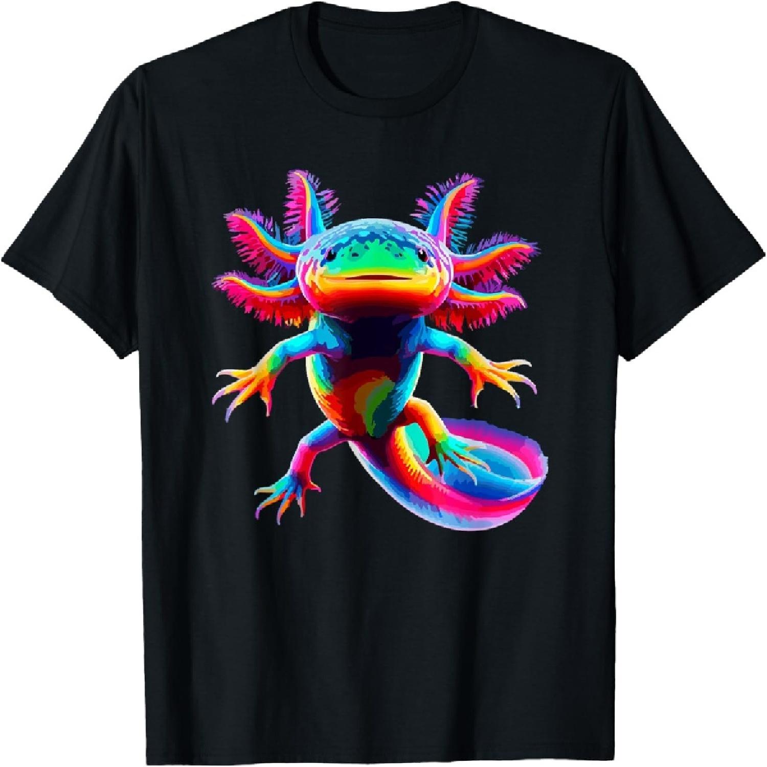 Axolotl Beautiful Colorful Axolotl T-Shirt S