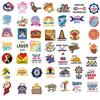 50 Cartoon Labor Worker Graffiti Stickers Personalized Decorative Guitar Notebook Suitcase DIY Waterproof