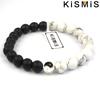 Neues Naturstein Yin Yang Perlenarmband Klassisches verstellbares Armband für Männer Frauen Best Friend Geschenk