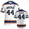 TV Off Campus Briar U Cosplay Costume Hockey Jersey Blue White Sports Shirt Tee Cos