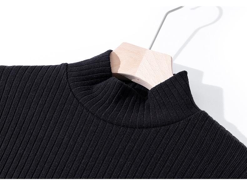 Damska Czarna Dzianinowa Sukienka Rybka z Podszewką ze Sztucznego Futra Lotosowego - Jesień/Zima Dopasowana Długa Spódnica