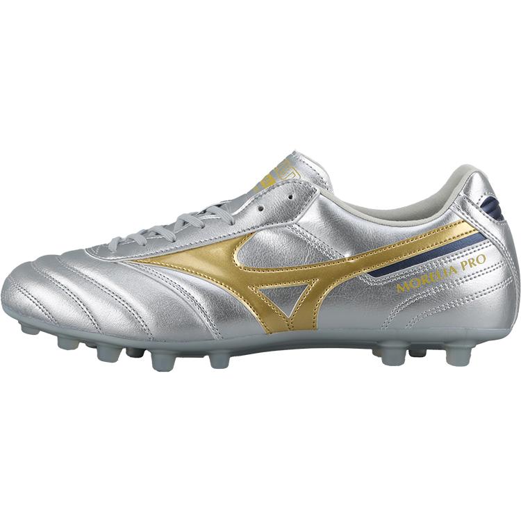 Mizuno Morelia 2 Pro Ag Soccer Shoes Unisex Footwear Silver P1GA251404