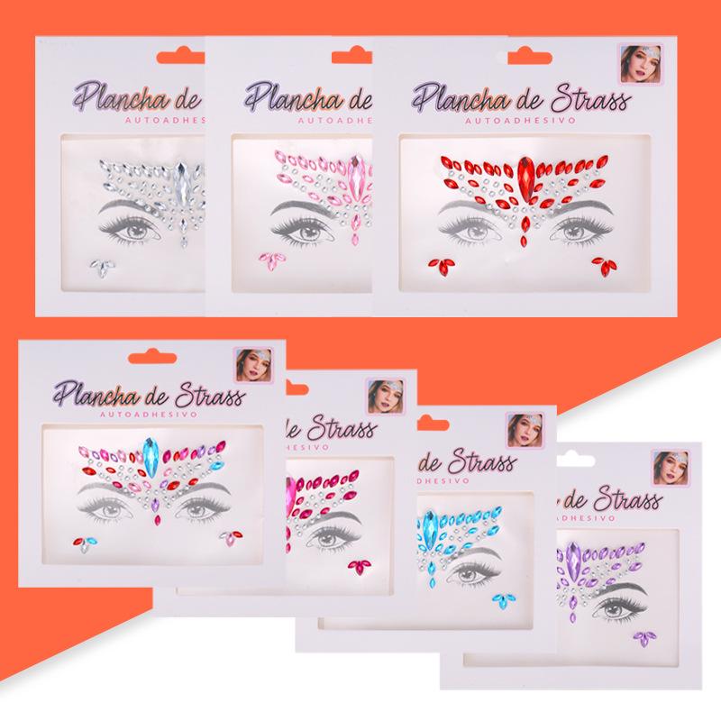 Waterproof Long-lasting Unisex Diamond Forehead Sticker for Halloween & Festivals