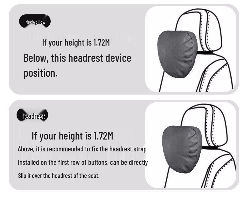 Maybach Car Headrest and Back Support Pillow Set