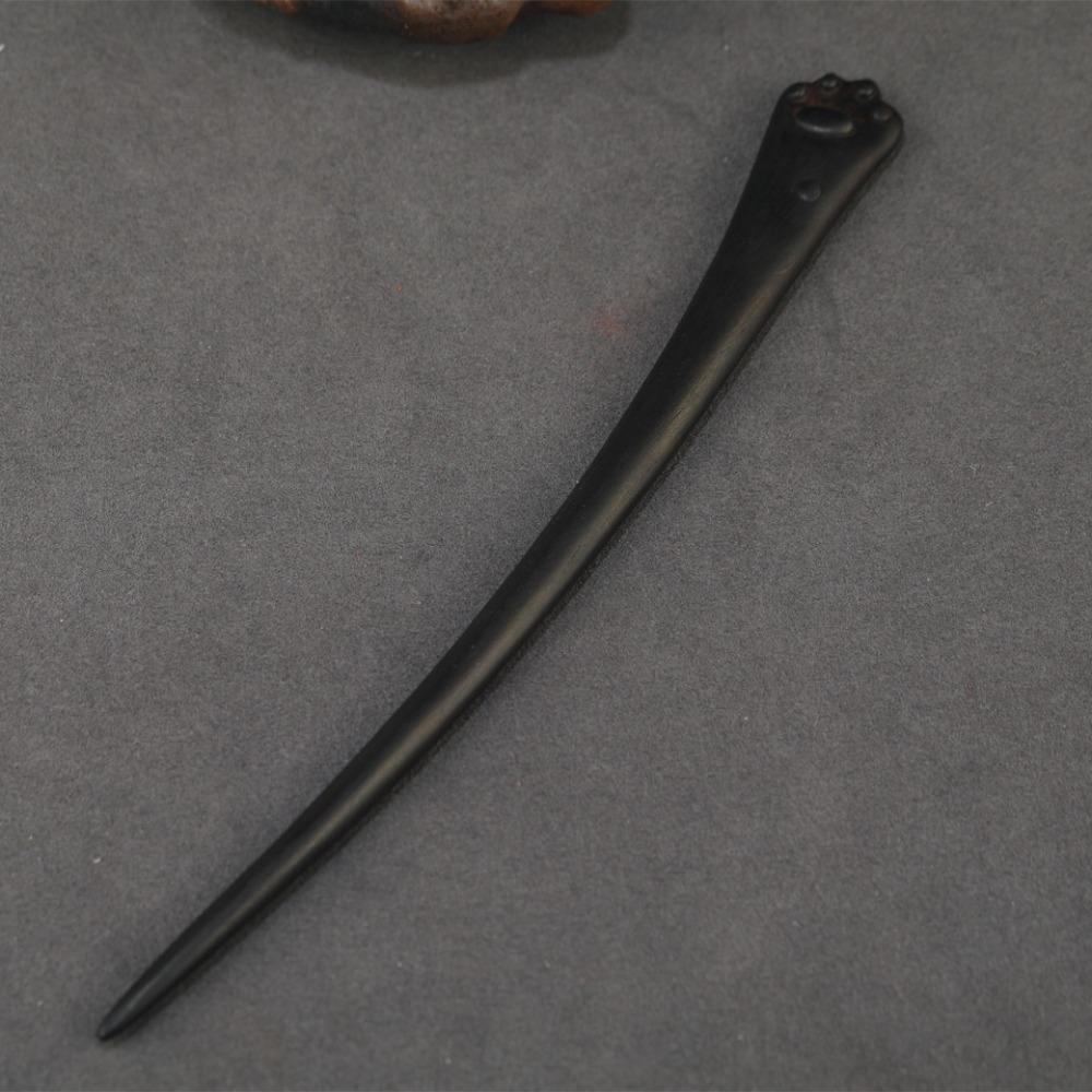 Katzenpfote Holz Haarnadel Kopfschmuck Ebenholz Kätzchen Haarstab Hanfu Accessoire