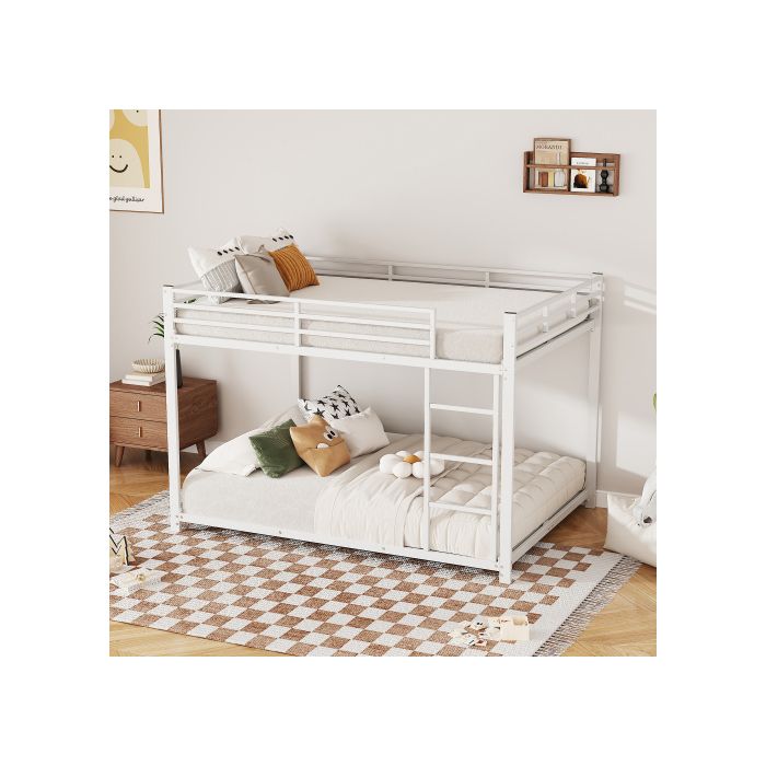 140*200 Lits d'enfant, Lits superposés, Lits en fer, Lits superposés en fer de forme classique, Blanc