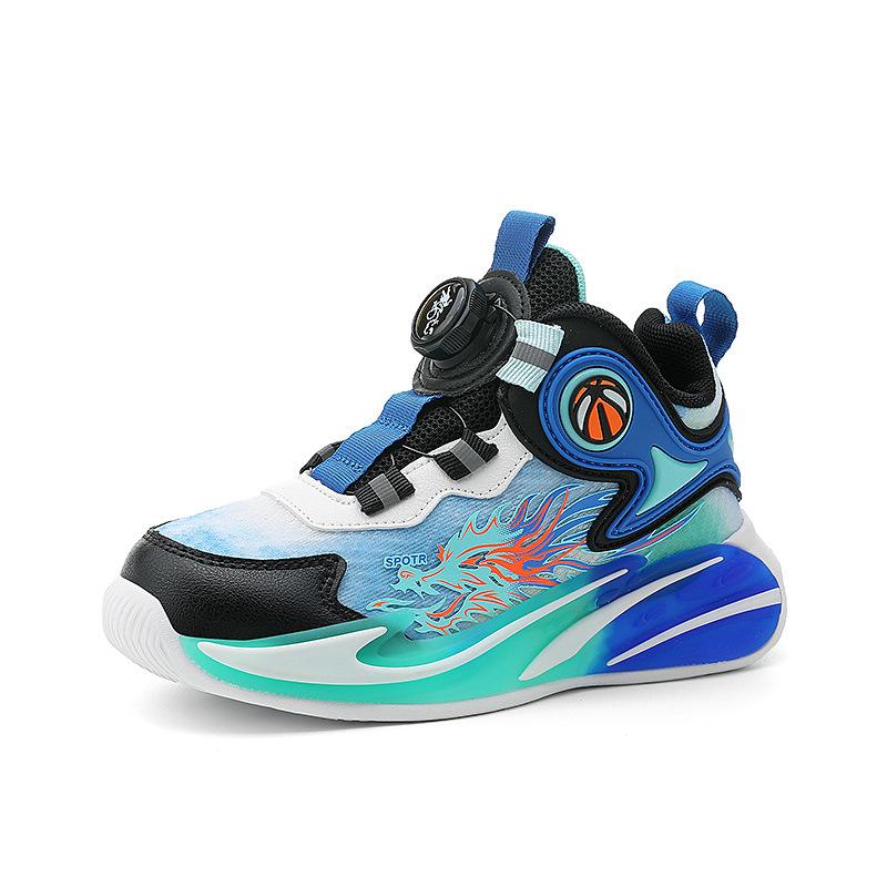Babu Bean Children's Basketball Shoes Boys 2025 New Middle-aged and Older Children's Non-slip and Cushioning Girls' Sports Shoes Classmates Flick
