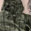 The Pink Men Loose Fit Check overFit Hood Shirt