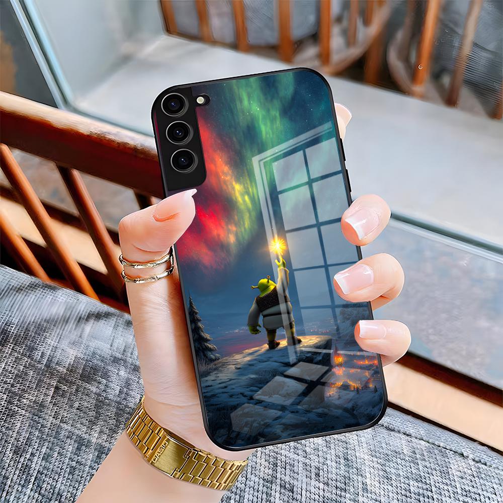 

Shrek Phone Case For Samsung S26 S25 Plus S20 S20 Plus S22 Ultra S23 FE S21 Plus S21 Ultra Glass Cover Samsung S26 Ultra