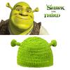 Ruffian Young Hat Female Green Monster Shrek Cartoon with Ears Winter Headgear Knitted Wool Hat