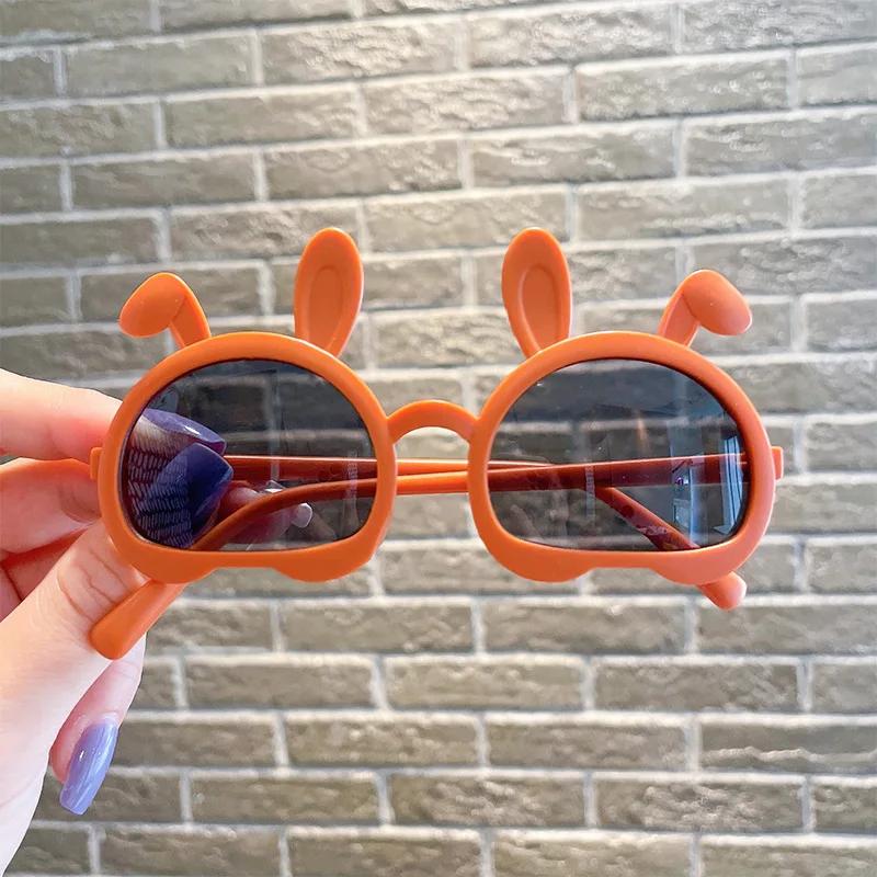 Fashion Children's Rabbit Ear Decorative Sunglasses Cute Girl Baby Protective Sun Glasses Cute Rabbit Kids Eyewear UV400 Goggles