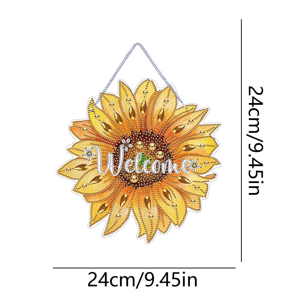 Acrylic Summer Vibe 5D DIY Diamond Painting Dots Pendant Rhinestone Diamond Art Window Pendants for Garden Window Decor